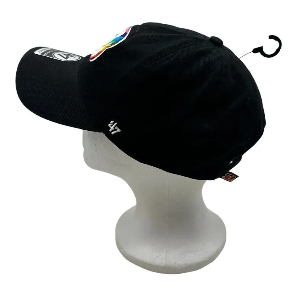 NWT 47 Brand Cincinnati‎ Bengals Pride Black Clean Up Adjustable Hat Cap